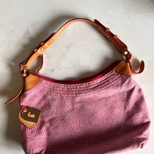 Dooney & Bourke Pink and Tan Shoulder Bag